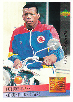 Faustino Asprilla Colombia Upper Deck World Cup 1994 Preview Eng/Ger Future Stars #135